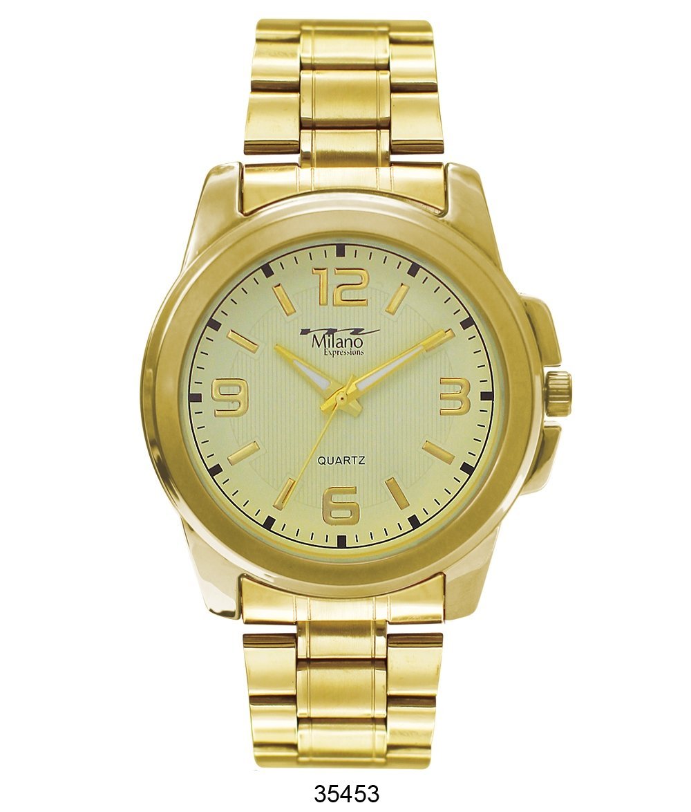 M Milano Gold Metal Band Men's Watch