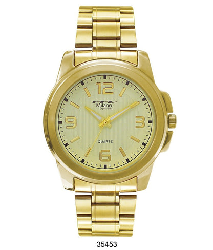 M Milano Gold Metal Band Men's Watch