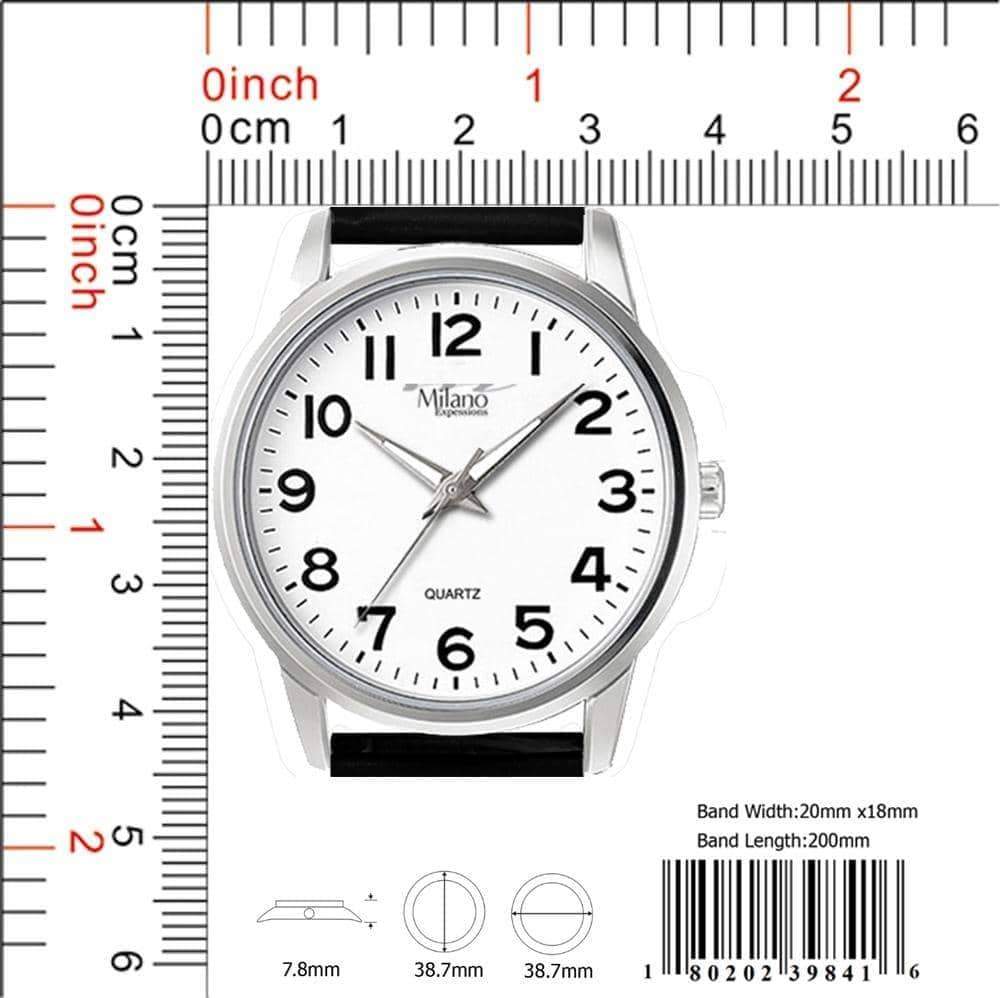 Milano Vegan Leather Band Men's Watch