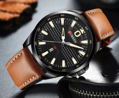 PRECIOSO LEATHER TICKER Men's Watch