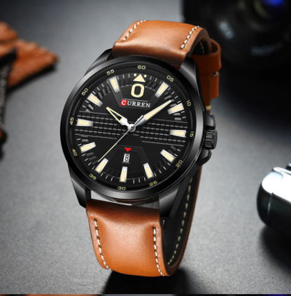 PRECIOSO LEATHER TICKER Men's Watch
