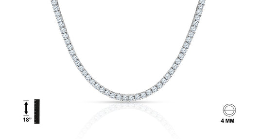 925 Sterling Silver Chain with Cubic Zirconia