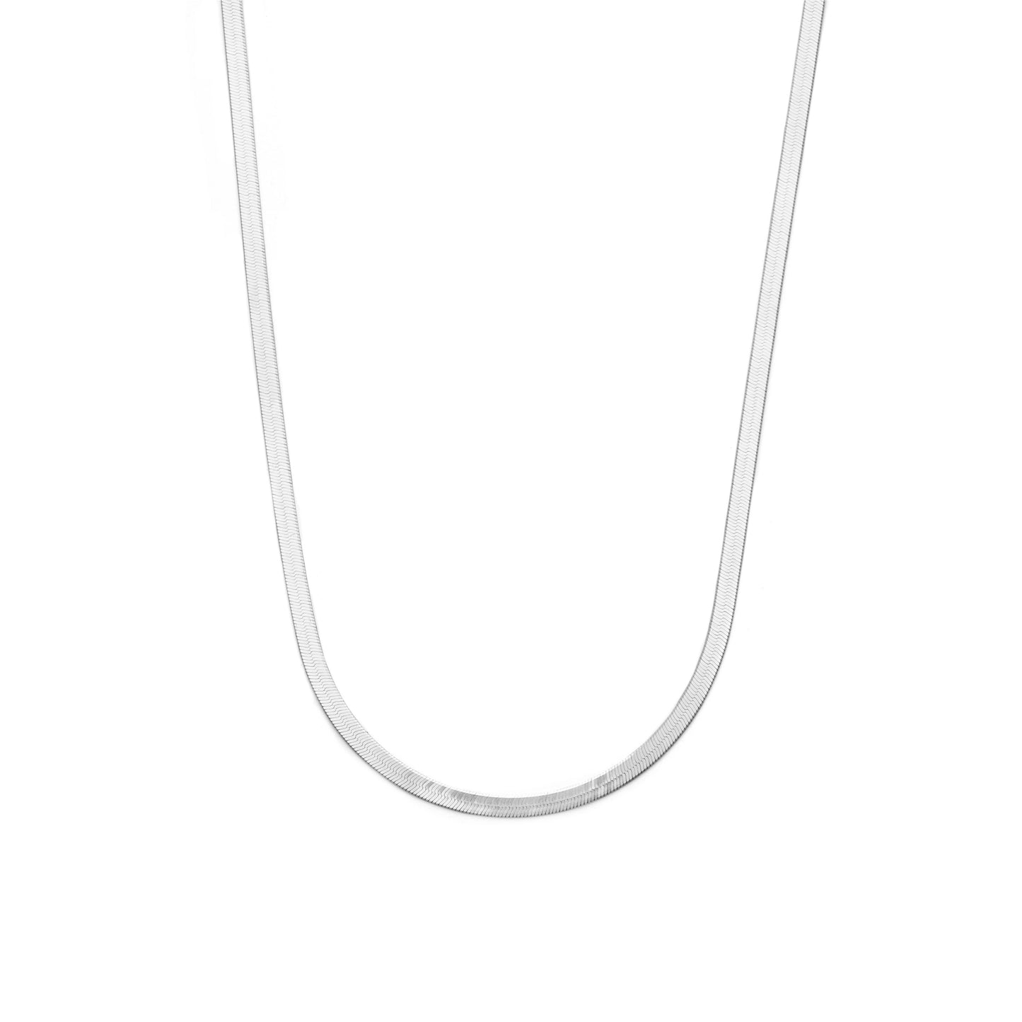 Sterling Silver 925 Herringbone Necklace