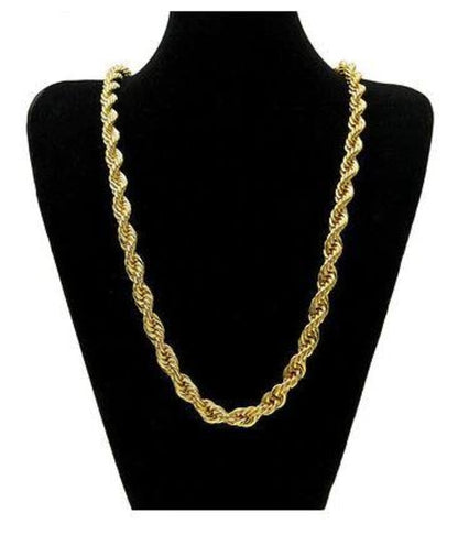 14K Yellow Gold Solid Brass Classic Chain