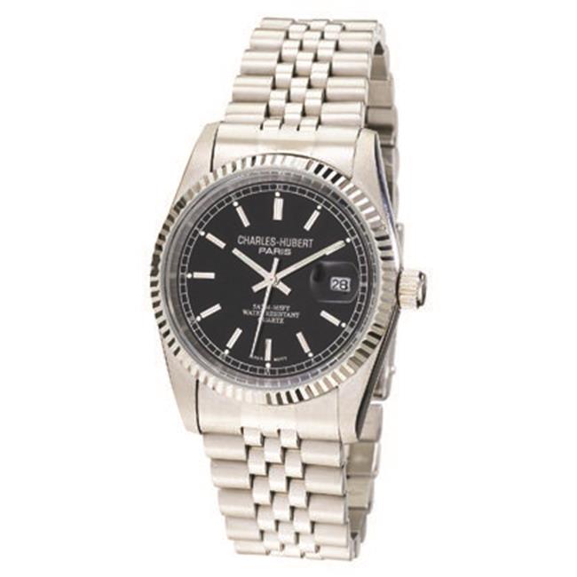 Charles-Hubert Paris Mens Stainless Steel Quartz Watch